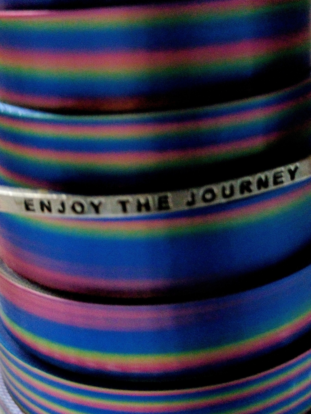 Silver Toned "Enjoy The Journey" Bracelet